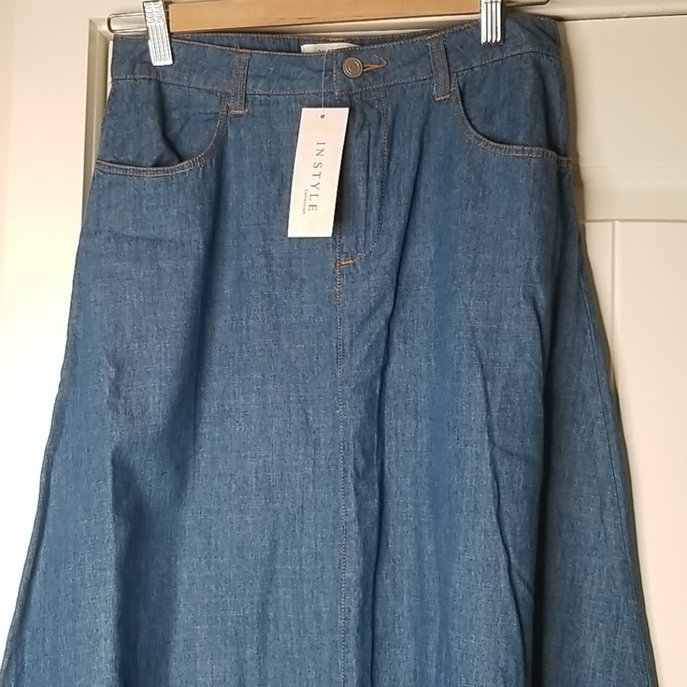 In Style Light Blue Denim Jeans Skirt